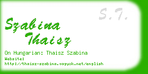 szabina thaisz business card